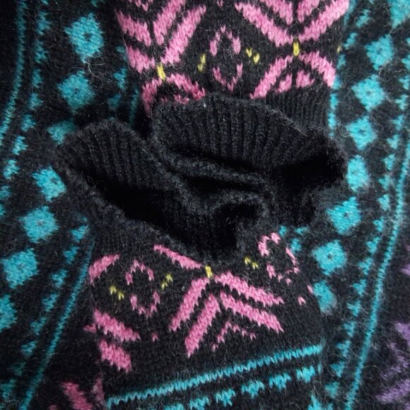 Handknit Nordic Fair Isles Pullover Sweater Wool - Picture 7 of 8